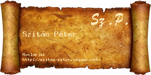 Szitás Péter névjegykártya